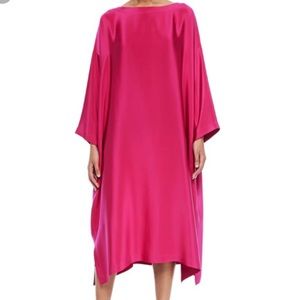Eskandar Bateau-Neck Silk Tunic Dress